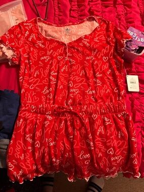 Celebrate It Red 'Love' Print Short Sleeve Pajama Set